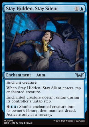 (291) Magic The Gathering Duskmourn: House of Horror: Extras Single: Stay Hidden, Stay Silent  Uncommon