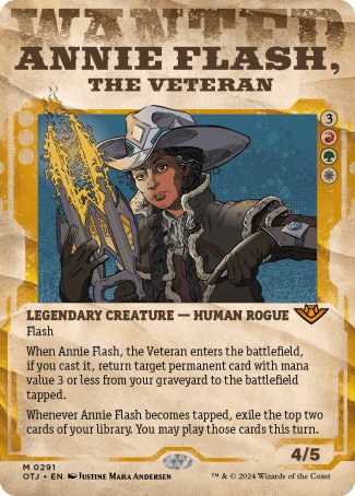(291) Magic The Gathering Outlaws of Thunder Junction: Extras Single: Annie Flash, the Veteran  Mythic