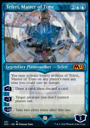 (291) Magic The Gathering Core 2021: Extras Single: Teferi, Master of Time (V.6) Holo Mythic