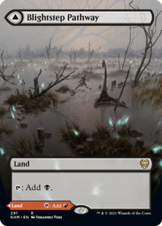 (291) Magic The Gathering Kaldheim: Extras Single: Blightstep Pathway // Searstep Pathway Holo Rare