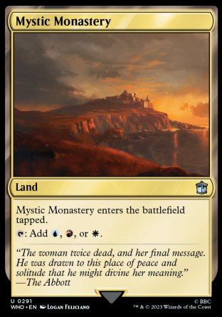 (291) Magic The Gathering Universes Beyond: Doctor Who Single: Mystic Monastery  Uncommon