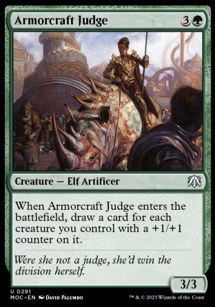 (291) Magic The Gathering Commander: March of the Machine Single: Armorcraft Judge  Uncommon
