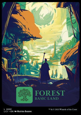 (291) Magic The Gathering The Lost Caverns of Ixalan Single: Forest Holo Land