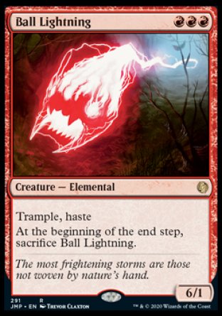(291) Magic The Gathering Jumpstart Single: Ball Lightning  Rare