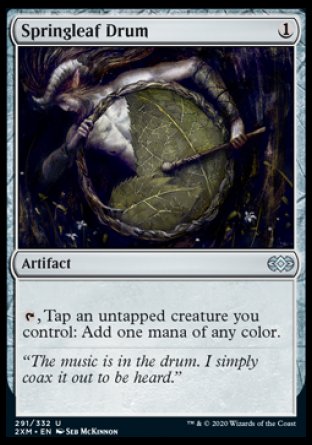 (291/332) Magic The Gathering Double Masters Single: Springleaf Drum  Uncommon