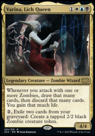 (291) Magic The Gathering Double Masters 2022 Single: Varina, Lich Queen Holo Rare