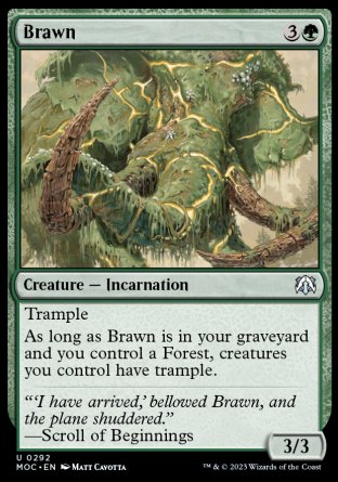 (292) Magic The Gathering Commander: March of the Machine Single: Brawn  Uncommon