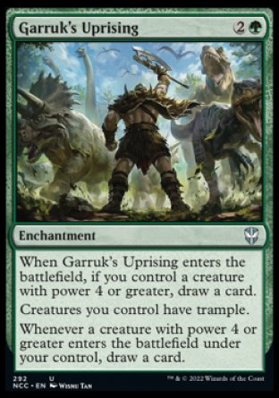 (292) Magic The Gathering Commander: Streets of New Capenna Single: Garruk's Uprising  Uncommon