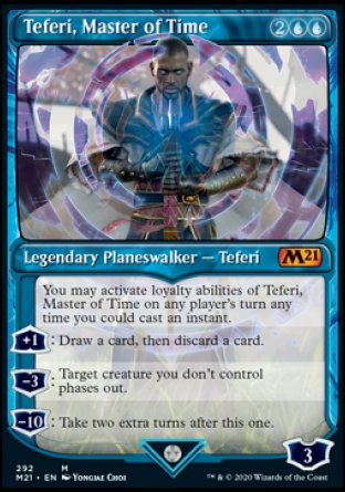 (292) Magic The Gathering Core 2021: Extras Single: Teferi, Master of Time (V.7)  Mythic