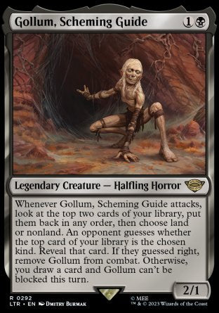 (292) Magic The Gathering The Lord of the Rings: Tales of Middle-earth: Extras Single: Gollum, Scheming Guide (V.1)  Rare