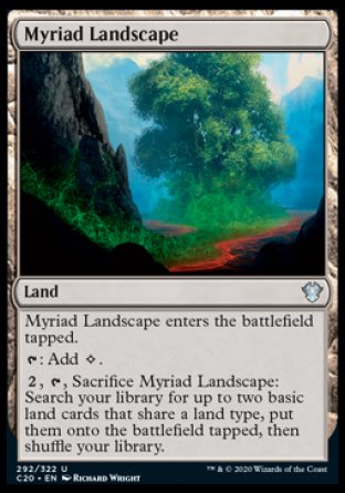(292/322) Magic The Gathering Commander: Ikoria Single: Myriad Landscape  Uncommon