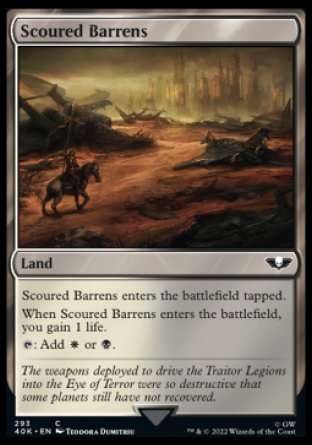 (293) Magic The Gathering Universes Beyond: Warhammer 40000 Single: Scoured Barrens Holo Common