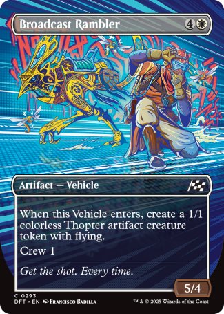 (293) Magic The Gathering Aetherdrift: Extras Single: Broadcast Rambler  Common