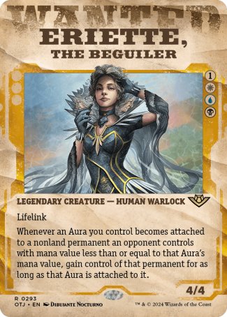 (293) Magic The Gathering Outlaws of Thunder Junction: Extras Single: Eriette, the Beguiler  Rare