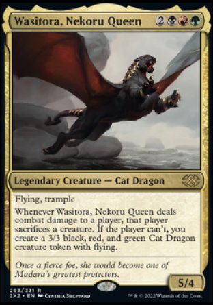 (293) Magic The Gathering Double Masters 2022 Single: Wasitora, Nekoru Queen Holo Rare
