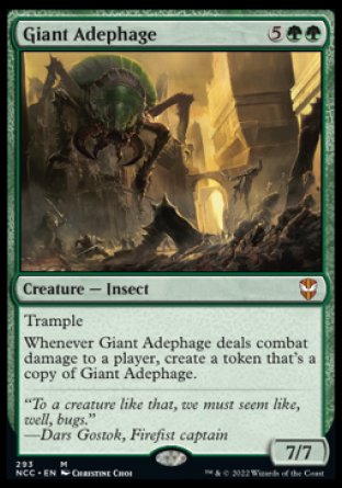 (293) Magic The Gathering Commander: Streets of New Capenna Single: Giant Adephage  Mythic