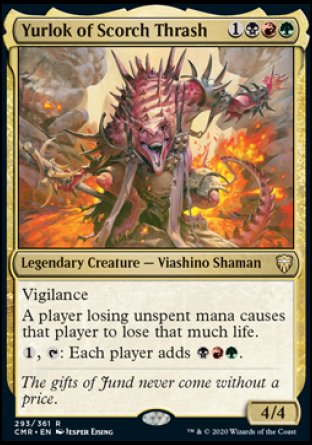 (293/361) Magic The Gathering Commander Legends Single: Yurlok of Scorch Thrash Holo Rare