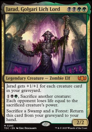 (293) Magic The Gathering Commander: Tarkir: Dragonstorm Single: Jarad, Golgari Lich Lord  Mythic