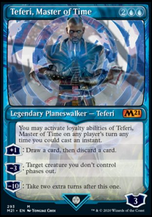 (293) Magic The Gathering Core 2021: Extras Single: Teferi, Master of Time (V.8)  Mythic