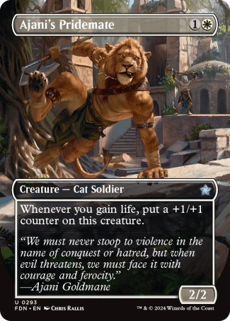 (293) Magic The Gathering Magic: The Gathering Foundations: Extras Single: Ajani's Pridemate Holo Uncommon