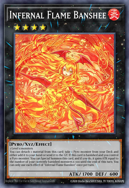 (120) YuGiOh TCG MP24: 25th Anniversary Tin: Dueling Mirrors Single: Infernal Flame Banshee  Secret Rare
