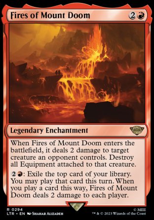 (294) Magic The Gathering The Lord of the Rings: Tales of Middle-earth: Extras Single: Fires of Mount Doom (V.1)  Rare