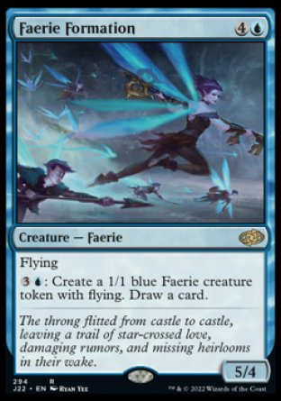 (294) Magic The Gathering Jumpstart 2022 Single: Faerie Formation  Rare