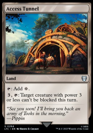 (294) Magic The Gathering Commander: The Lord of the Rings: Tales of Middle-earth Single: Access Tunnel  Uncommon