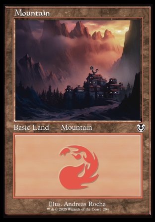 (294) Magic The Gathering Innistrad Remastered Single: Mountain (V.1) Holo Land
