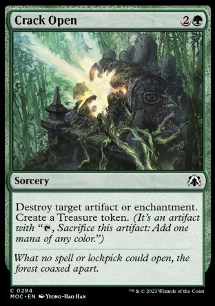 (294) Magic The Gathering Commander: March of the Machine Single: Crack Open  Common