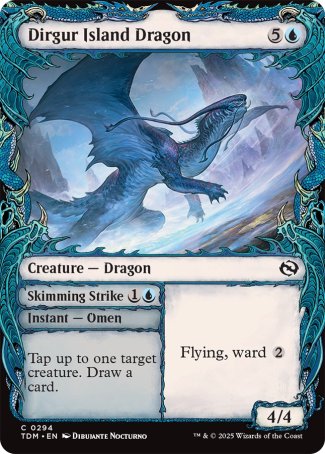(294) Magic The Gathering Tarkir: Dragonstorm: Extras Single: Dirgur Island Dragon // Skimming Strike Holo Common