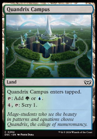 (294) Magic The Gathering Commander: Duskmourn: House of Horror Single: Quandrix Campus  Common