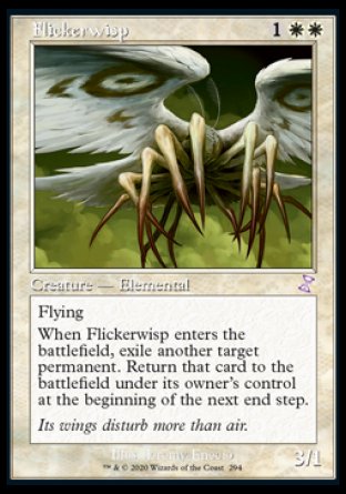 (294) Magic The Gathering Time Spiral Remastered: Extras Single: Flickerwisp Holo Time Shifted