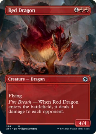 (294) Magic The Gathering Adventures in the Forgotten Realms: Extras Single: Red Dragon Holo Uncommon
