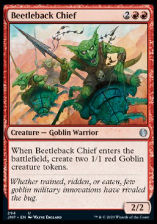 (294) Magic The Gathering Jumpstart Single: Beetleback Chief  Uncommon