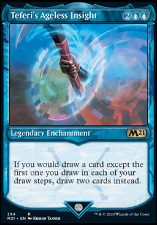 (294) Magic The Gathering Core 2021: Extras Single: Teferi's Ageless Insight  Rare