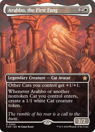 (294) Magic The Gathering Magic: The Gathering Foundations: Extras Single: Arahbo, the First Fang (V.1) Holo Rare