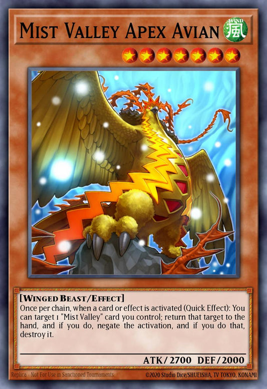 (062) YuGiOh TCG HAC1: Hidden Arsenal: Chapter 1 Single: Mist Valley Apex Avian  Ultra Parallel Rare