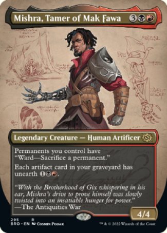 (295) Magic The Gathering The Brothers' War: Extras Single: Mishra, Tamer of Mak Fawa Holo Rare