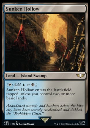 (295) Magic The Gathering Universes Beyond: Warhammer 40000 Single: Sunken Hollow  Rare