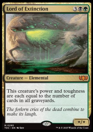 (295) Magic The Gathering Commander: Tarkir: Dragonstorm Single: Lord of Extinction  Mythic