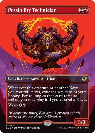 (295) Magic The Gathering Edge of Eternities: Extras Single: Possibility Technician Holo Rare