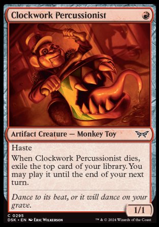 (295) Magic The Gathering Duskmourn: House of Horror: Extras Single: Clockwork Percussionist  Common
