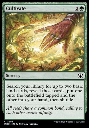 (295) Magic The Gathering Commander: March of the Machine Single: Cultivate  Common