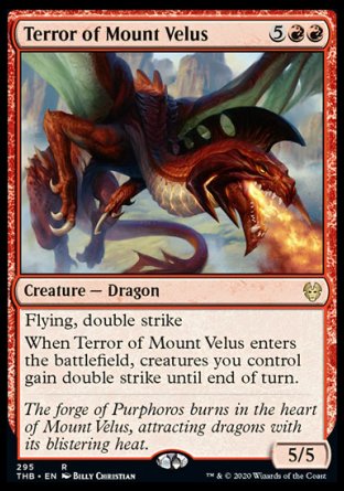(295) Magic The Gathering Theros Beyond Death: Extras Single: Terror of Mount Velus  Rare