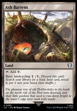 (295) Magic The Gathering Commander: The Lord of the Rings: Tales of Middle-earth Single: Ash Barrens  Uncommon