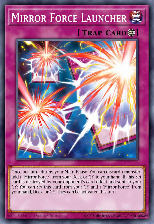 (126) YuGiOh TCG MP19: 2019 Gold Sarcophagus Tin Mega Pack Single: Mirror Force Launcher  Rare