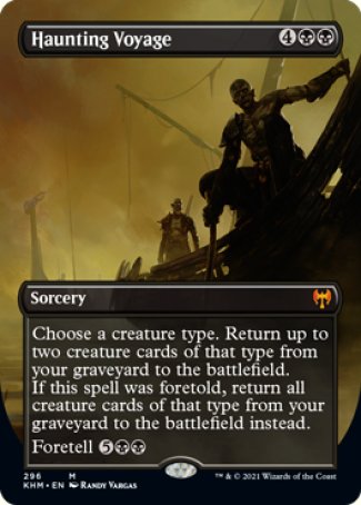 (296) Magic The Gathering Kaldheim: Extras Single: Haunting Voyage Holo Mythic
