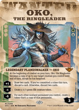 (296) Magic The Gathering Outlaws of Thunder Junction: Extras Single: Oko, the Ringleader (V.1)  Holo Mythic
