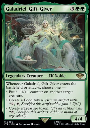 (296) Magic The Gathering The Lord of the Rings: Tales of Middle-earth: Extras Single: Galadriel, Gift-Giver (V.1)  Rare